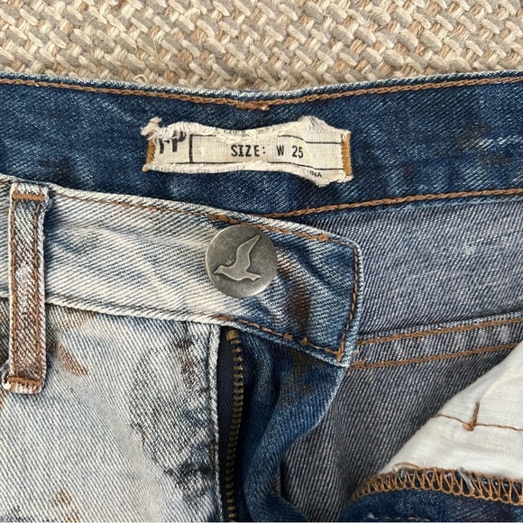 Free People Floral Denim Cut off Shorts - Picture 3 of 4